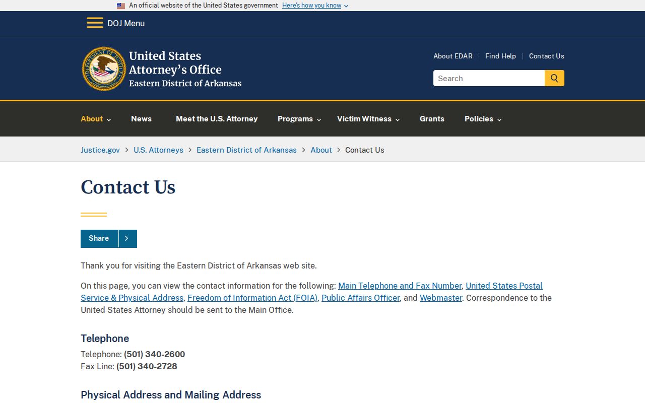 Carthage court docket official Eastern District federal contact
