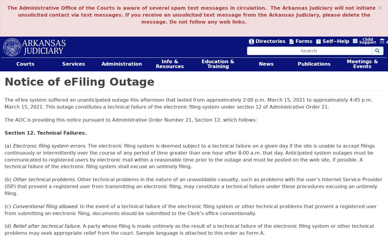 Dallas County civil docket e-filing and Administrative Order 21 notice