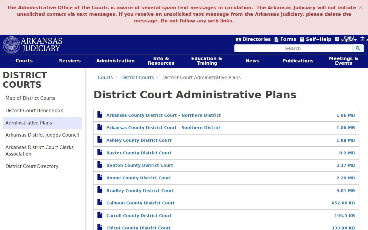 Dallas County court records administrative plan index