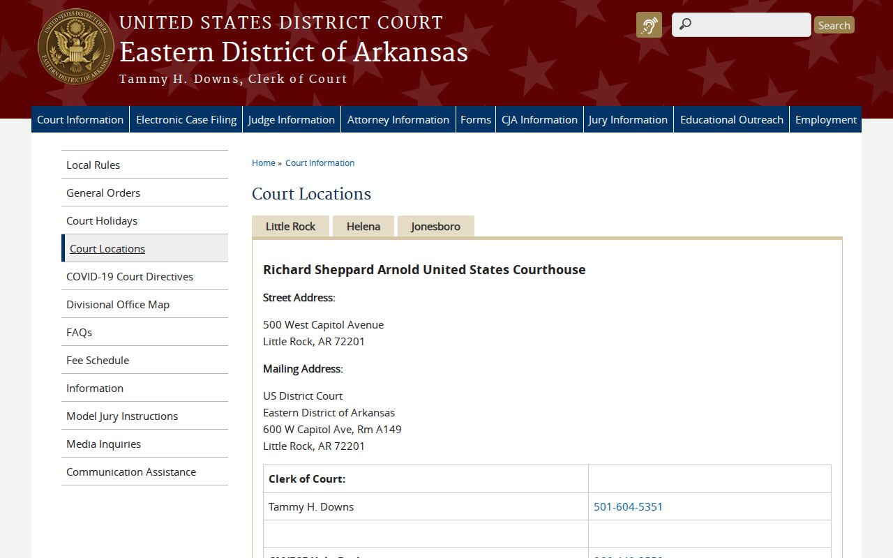 Sparkman court docket and federal courthouse location directory